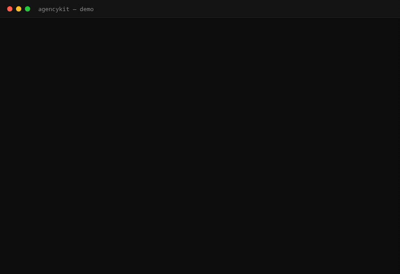 agencykit terminal demo