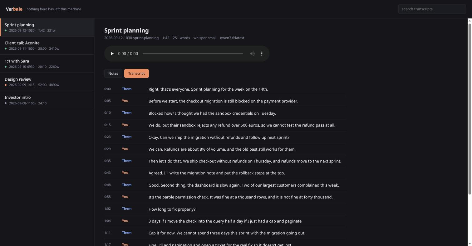 Transcript view with speaker labels and clickable timestamps
